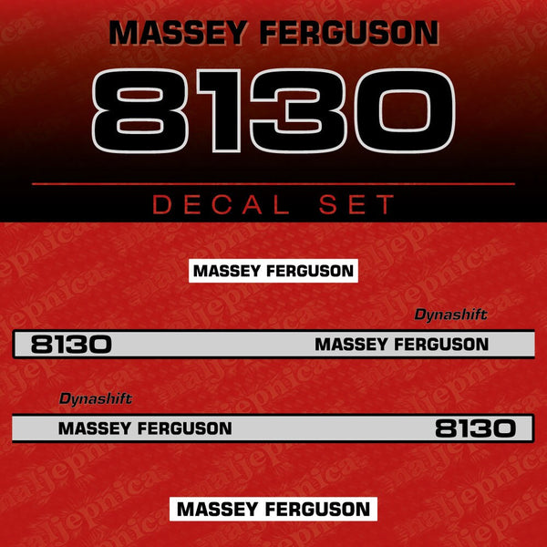 Massey Ferguson 8130 Aftermarket Replacement Tractor Decal (Sticker) Set