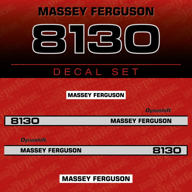 Massey Ferguson 8130 Aftermarket Replacement Tractor Decal (Sticker) Set