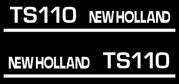 New Holland TS110 Aftermarket Replacement Tractor Decal (Sticker) Set