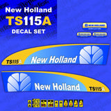 New Holland TS115A Aftermarket Replacement Tractor Decal (Sticker) Set