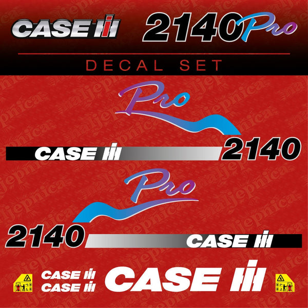 Case 2140 PRO Aftermarket Replacement Tractor Decal (Sticker) Set