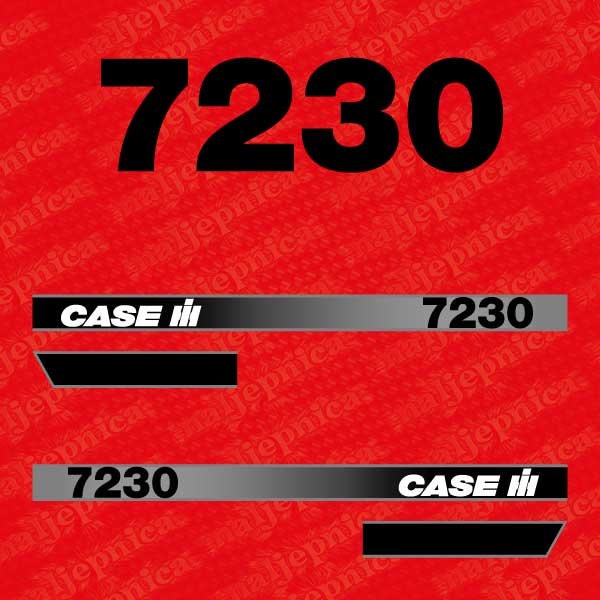 Case 7230 Aftermarket Replacement Tractor Decal (Sticker) Set