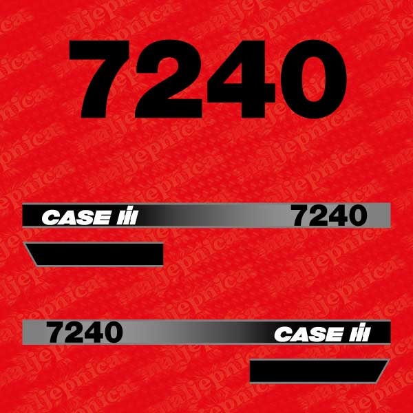 Case 7240 Aftermarket Replacement Tractor Decal (Sticker) Set