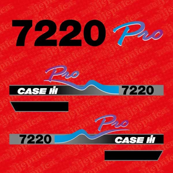 Case 7220 PRO Aftermarket Replacement Tractor Decal (Sticker) Set