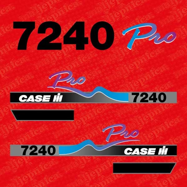 Case 7240 PRO Aftermarket Replacement Tractor Decal (Sticker) Set