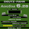 Deutz Fahr AgroStar 6.28 Aftermarket Replacement Tractor Decal (Sticker) Set