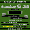 Deutz Fahr AgroStar 6.38 Aftermarket Replacement Tractor Decal (Sticker) Set