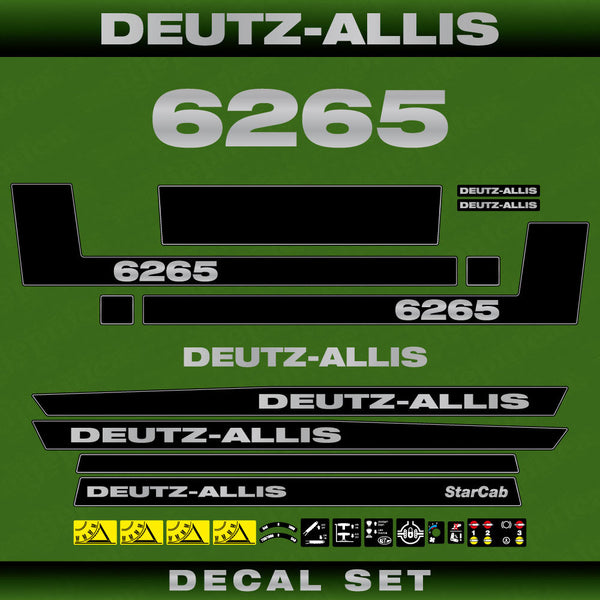 Deutz Allis 6265 Aftermarket Replacement Tractor Decal (Sticker) Set