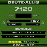 Deutz Allis 7120 Aftermarket Replacement Tractor Decal (Sticker) Set
