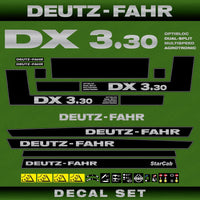 Deutz DX 3.30 ODMA Aftermarket Replacement Tractor Decal (Sticker) Set