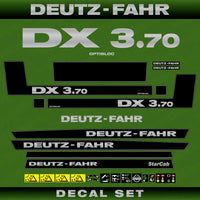 Deutz DX 3.70 Aftermarket Replacement Tractor Decal (Sticker) Set