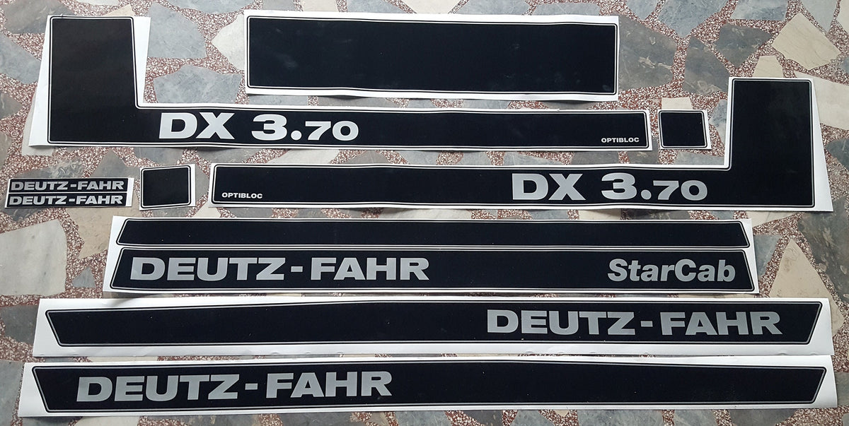 Deutz DX 3.70 Aftermarket Replacement Tractor Decal (Sticker) Set – 4. ...