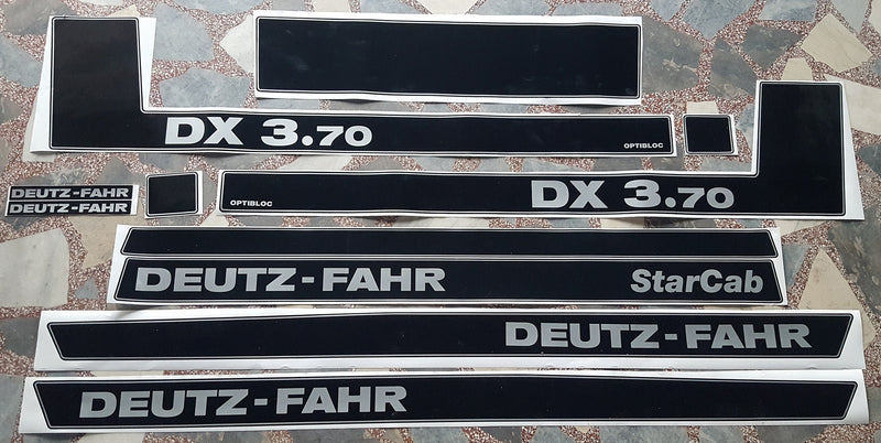 Deutz DX 3.70 Aftermarket Replacement Tractor Decal (Sticker) Set