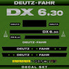 Deutz DX 6.30 Aftermarket Replacement Tractor Decal (Sticker) Set