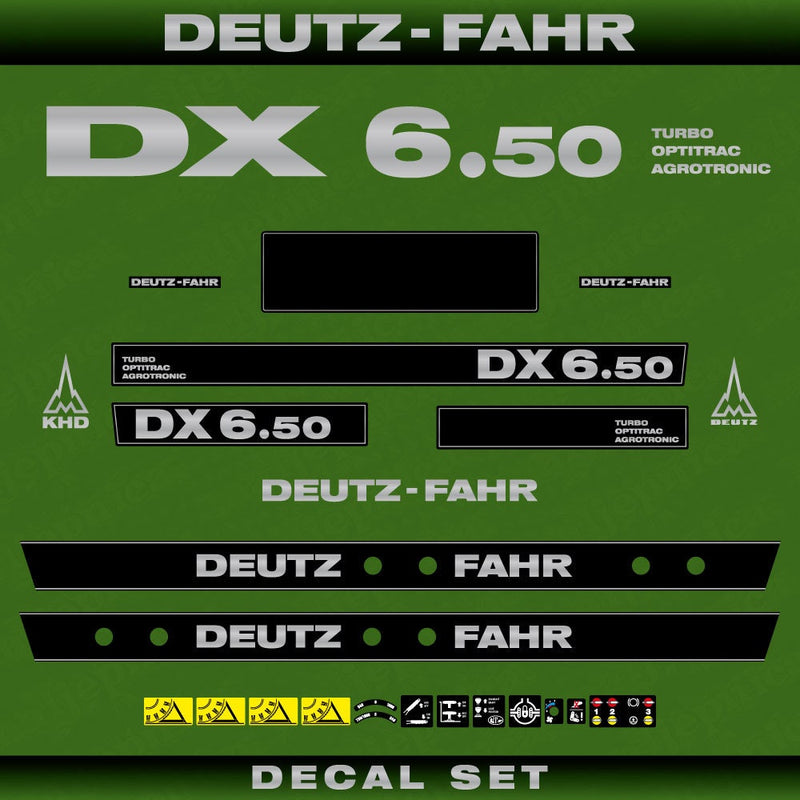 Deutz DX 6.50 TOA Aftermarket Replacement Tractor Decal (Sticker) Set