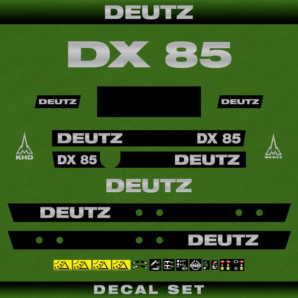 Deutz DX 85 Aftermarket Replacement Tractor Decal (Sticker) Set