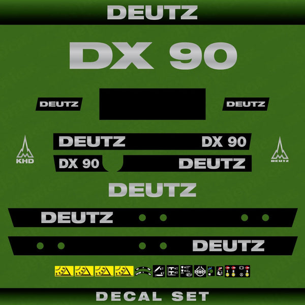 Deutz DX 90 Aftermarket Replacement Tractor Decal (Sticker) Set