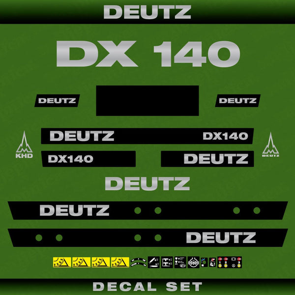 Deutz DX 140 Deutz Aftermarket Replacement Tractor Decal (Sticker) Set