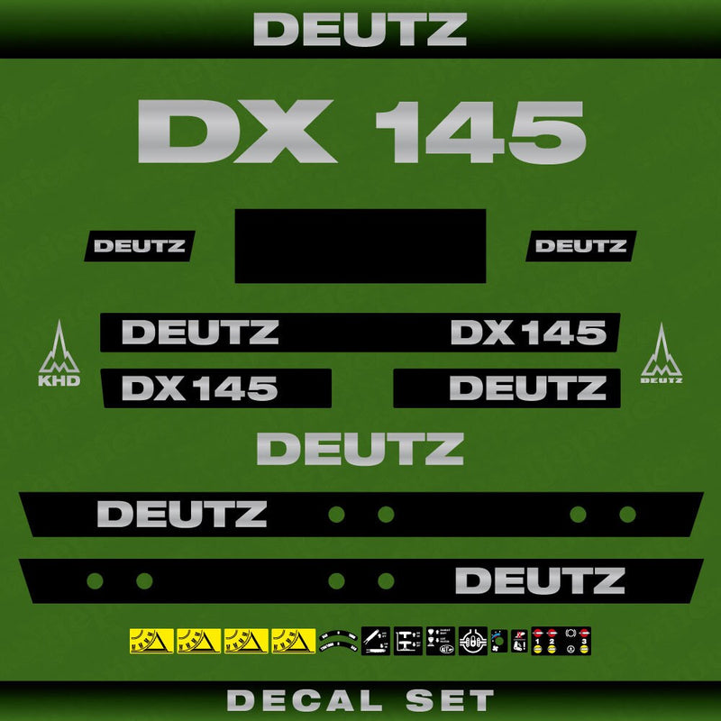 Deutz DX 145 Aftermarket Replacement Tractor Decal (Sticker) Set