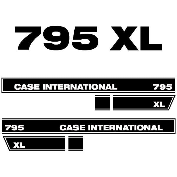 Case International 795XL Aftermarket Replacement Tractor Decal (Sticker) Set