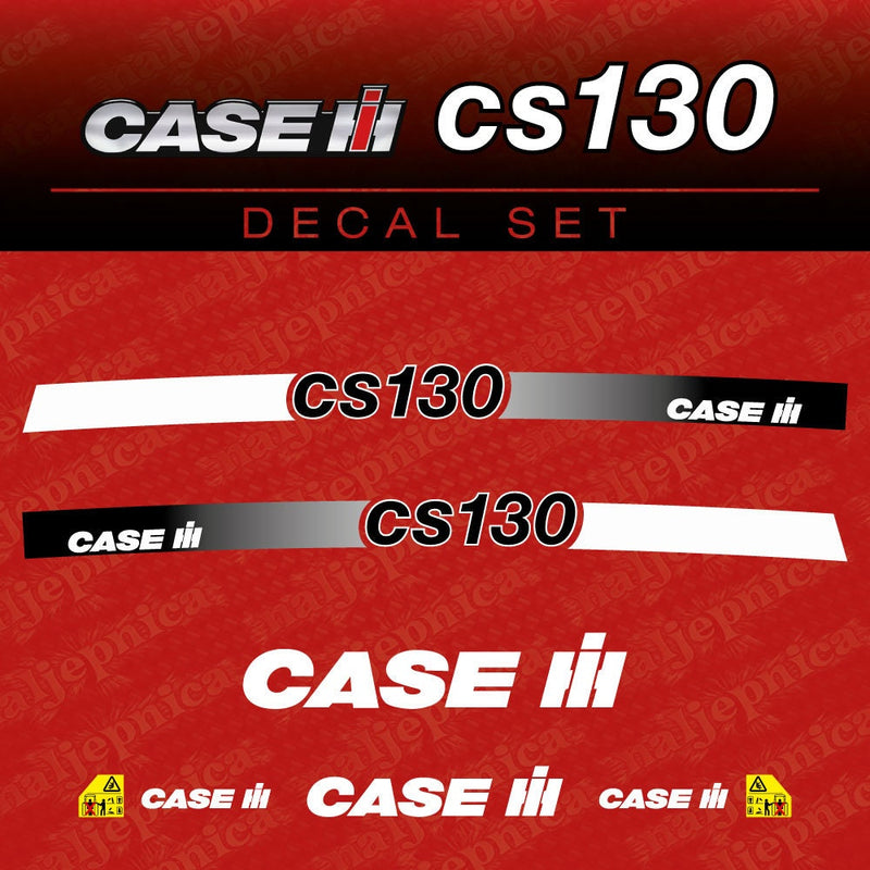 Case CS 130 Aftermarket Replacement Tractor Decal (Sticker) Set