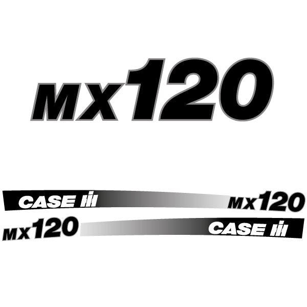 Case MX 120 Aftermarket Replacement Tractor Decal (Sticker) Set