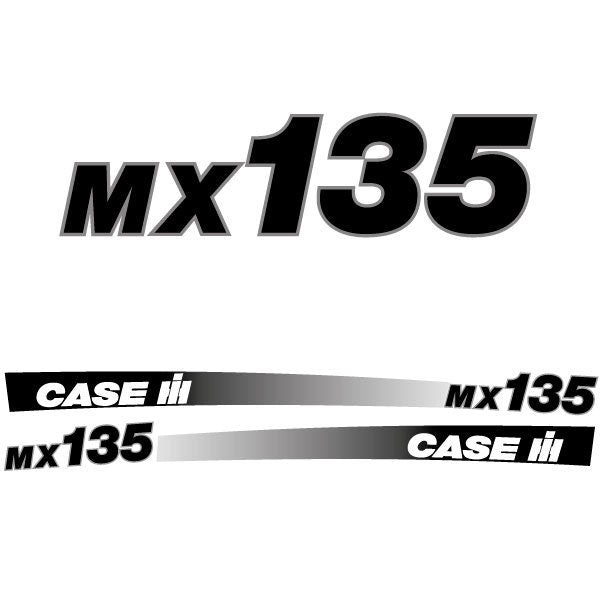 Case MX 135 Aftermarket Replacement Tractor Decal (Sticker) Set