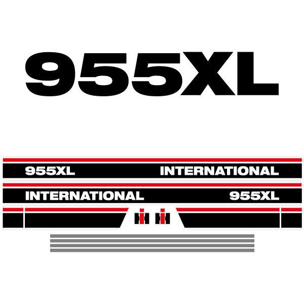 International 955XL Aftermarket Replacement Tractor Decal (Sticker) Set