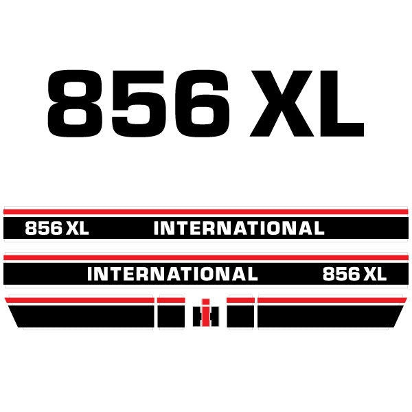 International 856XL Aftermarket Replacement Tractor Decal (Sticker) Set