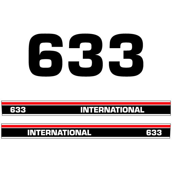 International 633 Aftermarket Replacement Tractor Decal (Sticker) Set