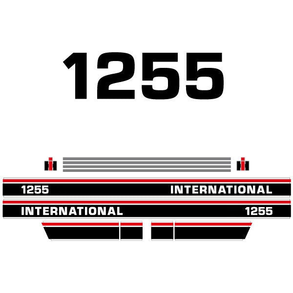 International 1255 Aftermarket Replacement Tractor Decal (Sticker) Set