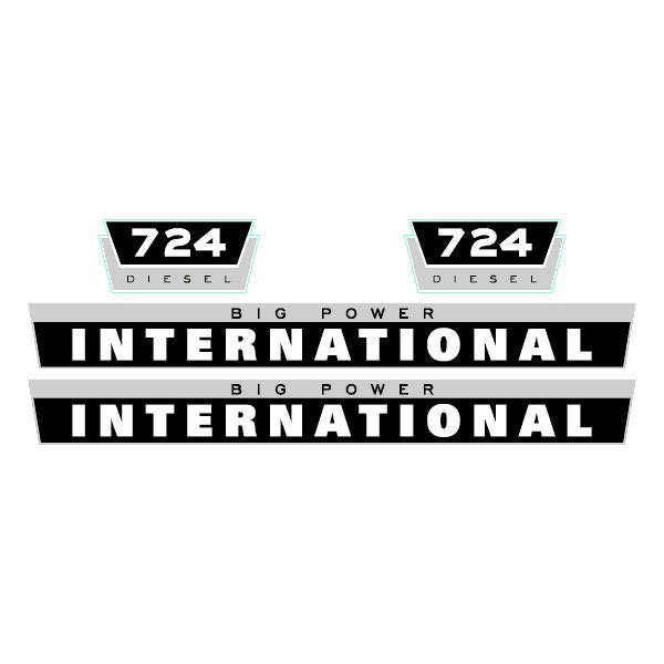 International 724 Aftermarket Replacement Tractor Decal (Sticker) Set