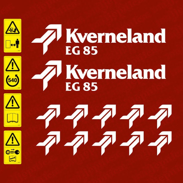 Kverneland EG-85 Aftermarket Replacement Tractor Decal (Sticker) Set