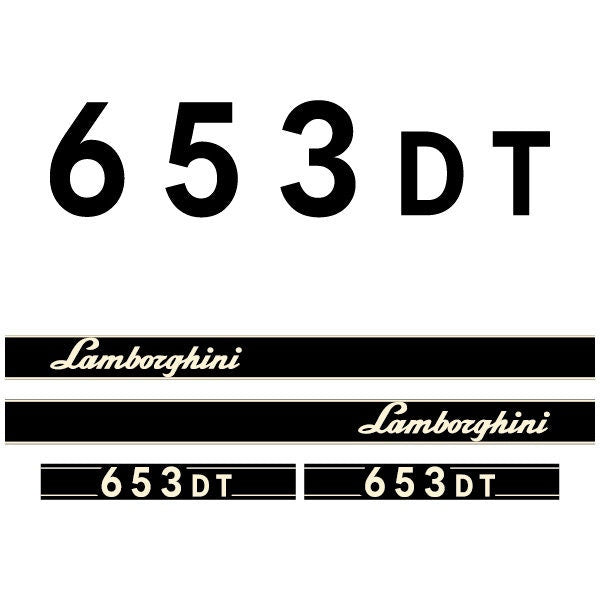 Lamborghini 653DT Aftermarket Replacement Tractor Decal (Sticker) Set