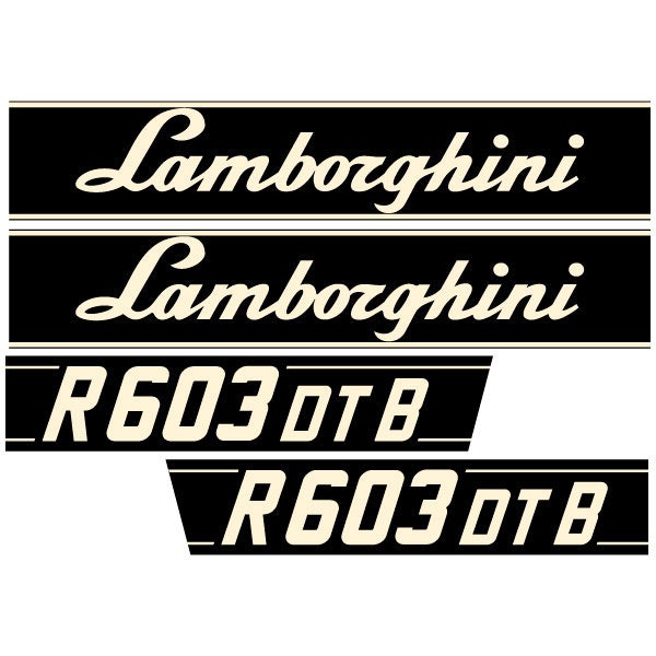 Lamborghini R 603 DTB Aftermarket Replacement Tractor Decal (Sticker) Set
