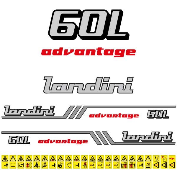 Landini Advantage 60L Aftermarket Replacement Tractor Decal (Sticker) Set