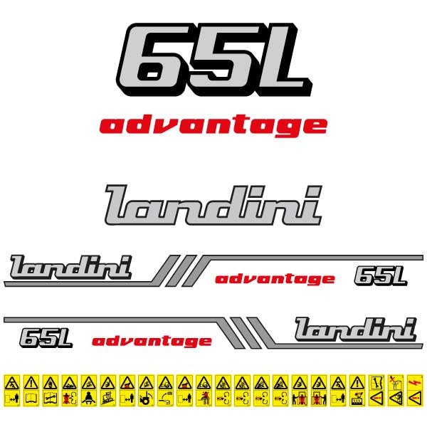 Landini Advantage 65L Aftermarket Replacement Tractor Decal (Sticker) Set