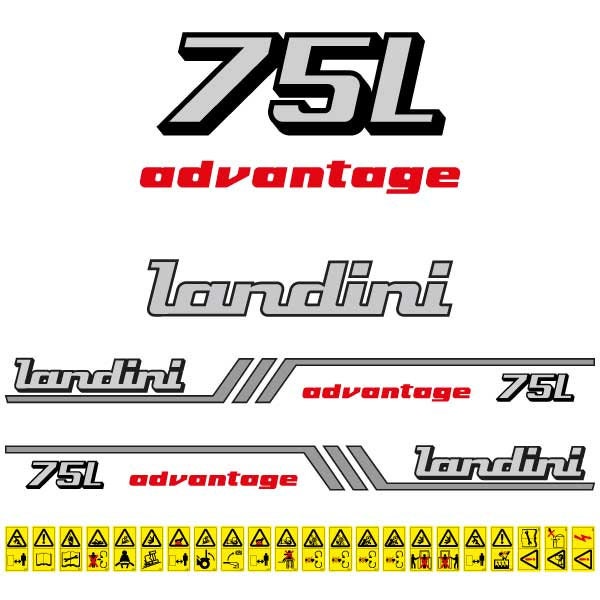 Landini Advantage 75L Aftermarket Replacement Tractor Decal (Sticker) Set