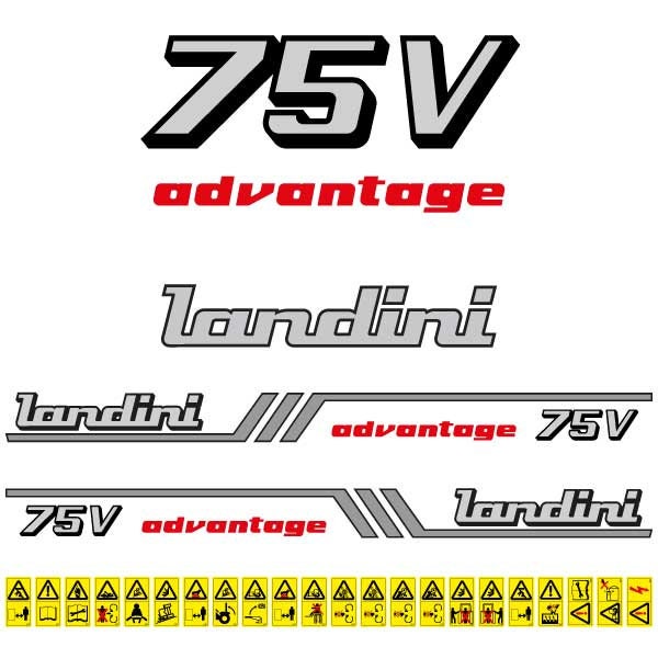 Landini Advantage 75V Aftermarket Replacement Tractor Decal (Sticker) Set
