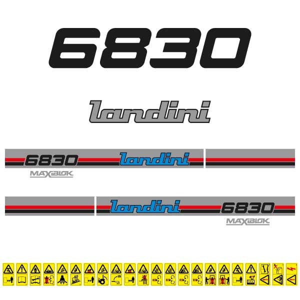 Landini 6830 (1987) Aftermarket Replacement Tractor Decal (Sticker) Set