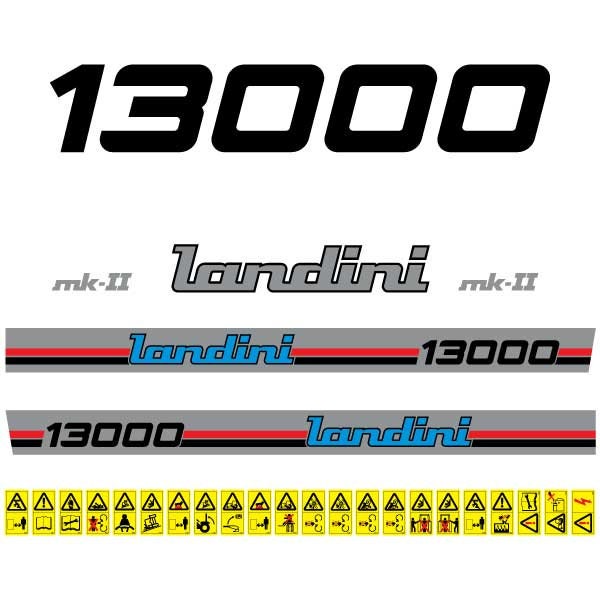 Landini 13000 Aftermarket Replacement Tractor Decal (Sticker) Set