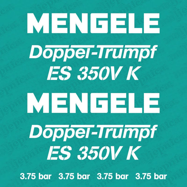 Mengele ES 350 VK Doppel Trumpf Aftermarket Replacement Tractor Decal (Sticker) Set