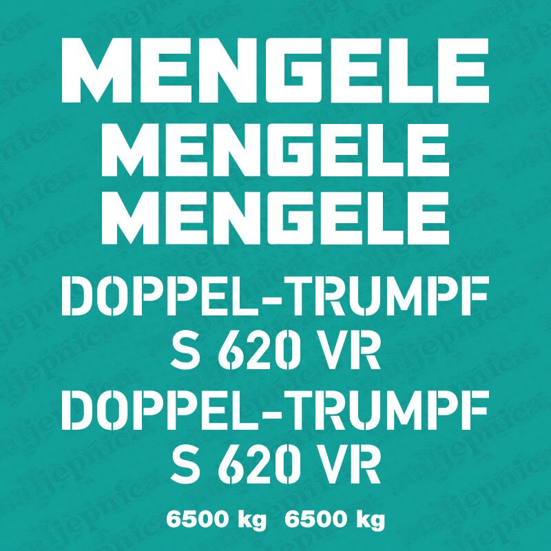 Mengele S 620 VR Doppel Trumpf Aftermarket Replacement Tractor Decal (Sticker) Set