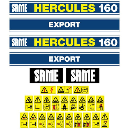 Same Hercules 160 (1984) Aftermarket Replacement Tractor Decals (sticker - aufkleber - adesivo) Set