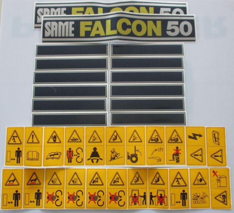 Same Falcon 50 Aftermarket Replacement Tractor Decals (sticker - aufkleber - adesivo) Set