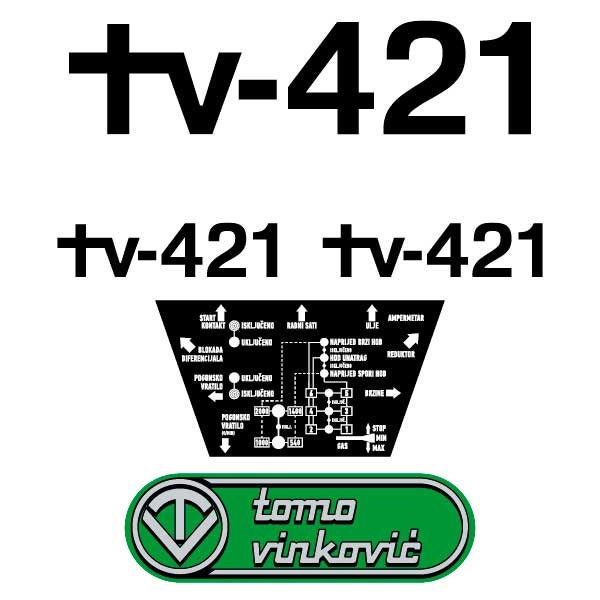 Tomo Vinkovic 421 Aftermarket Replacement Tractor Decals (sticker - aufkleber - adesivo) Set