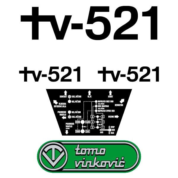 Tomo Vinkovic 521 Aftermarket Replacement Tractor Decals (sticker - aufkleber - adesivo) Set