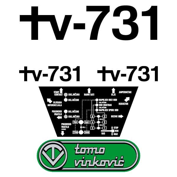 Tomo Vinkovic 731 Aftermarket Replacement Tractor Decals (sticker - aufkleber - adesivo) Set