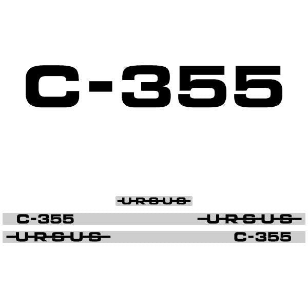 Ursus C-355 Aftermarket Replacement Tractor Decals (sticker - aufkleber - adesivo) Set