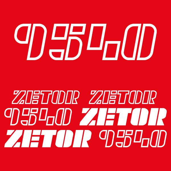 Zetor 9540 Aftermarket Tractor Decal / Aufkleber / Adesivo / Sticker Set
